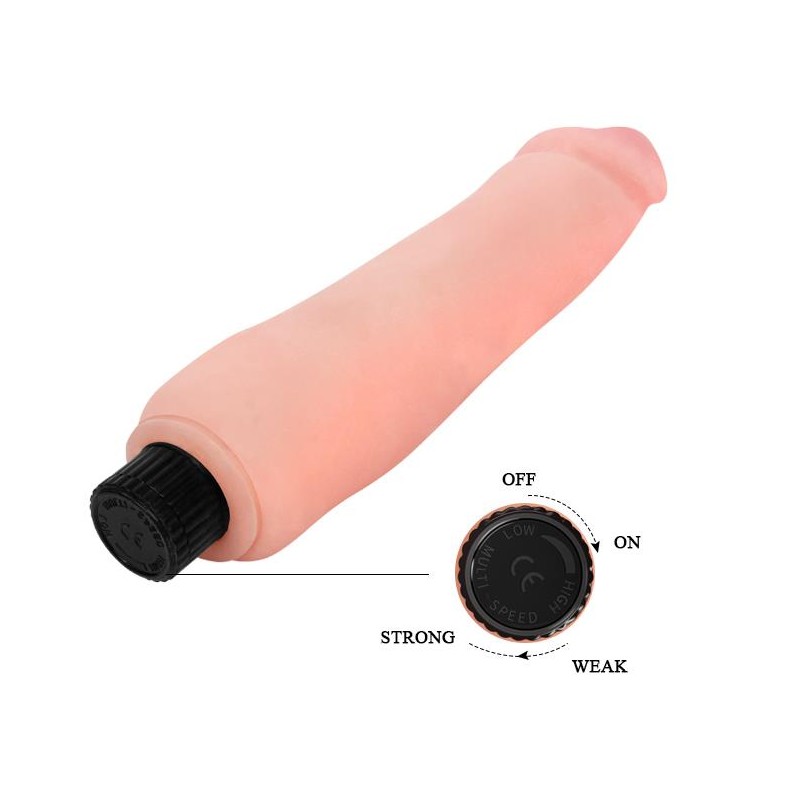 Wibrator penis naturalny z żyłkami elastyczny 23cm